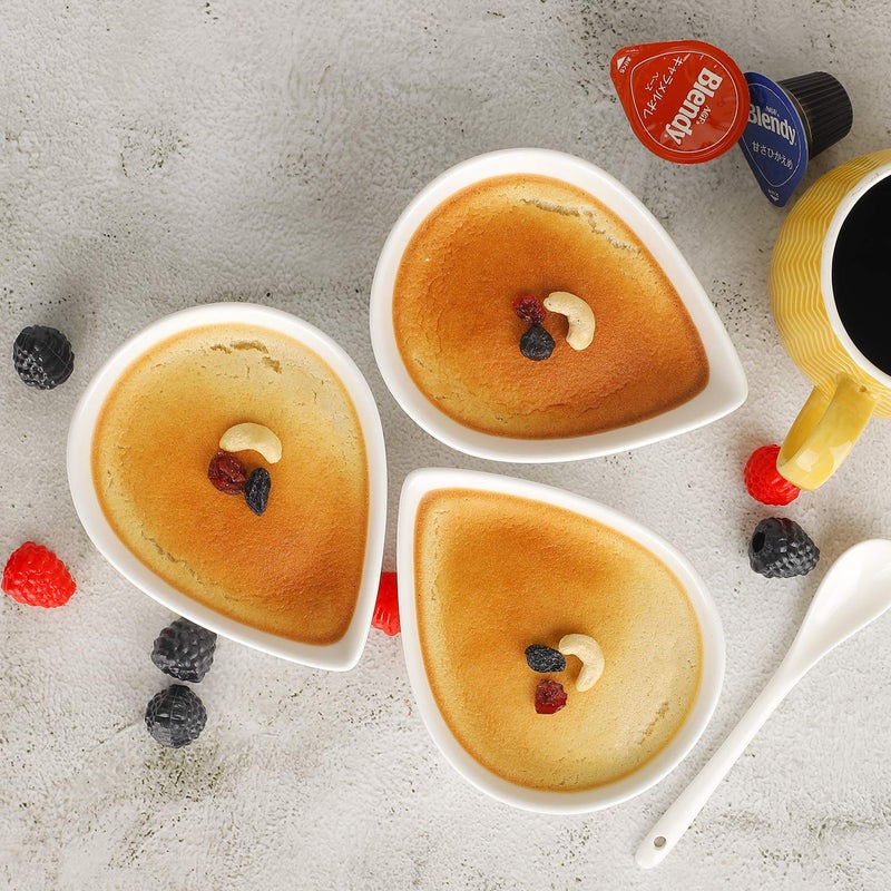 Keponbee Sauce Bowl for Dipping, Cute White Ceramic Dessert Bowls Set of 6 for Side Dish/Soup/Fruits/Nuts, 8 oz/pc - Image 5